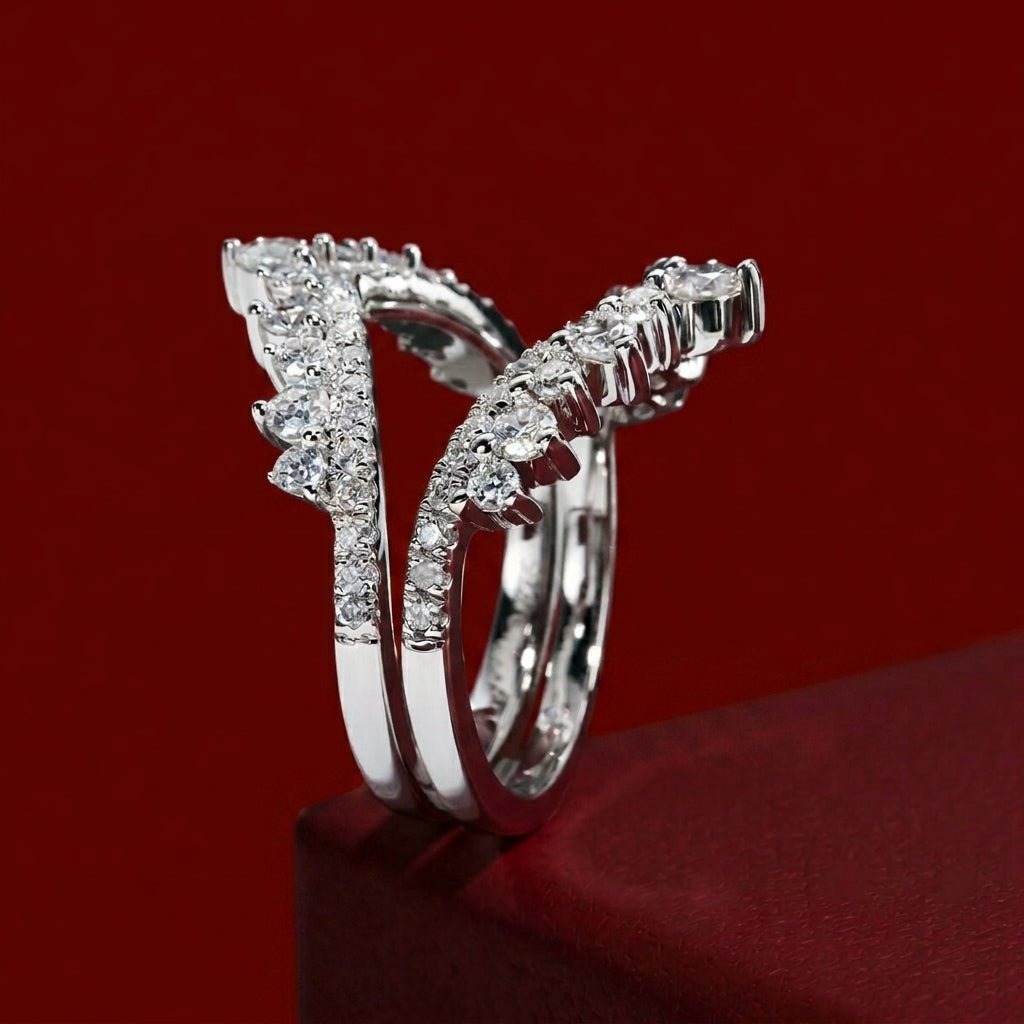 Imperial Moissanite Half Eternity Band