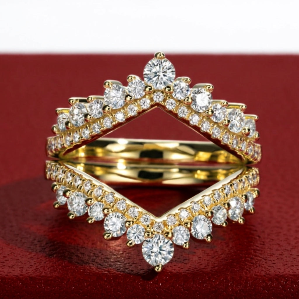 Imperial Moissanite Half Eternity Band