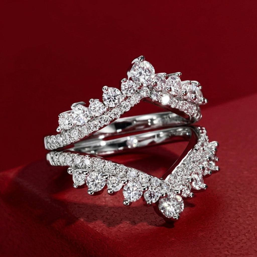 Imperial Moissanite Half Eternity Band