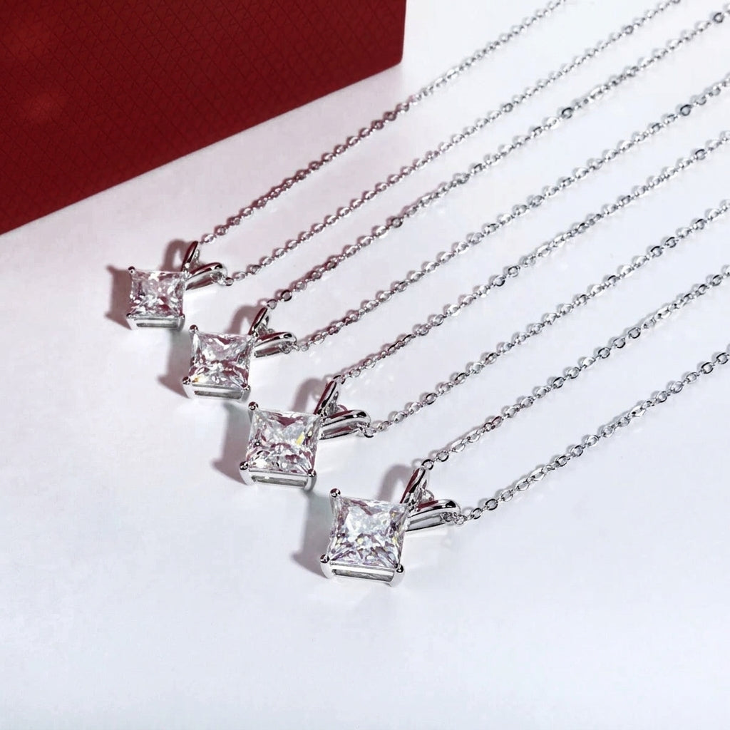 Princesse Moissanite Necklace