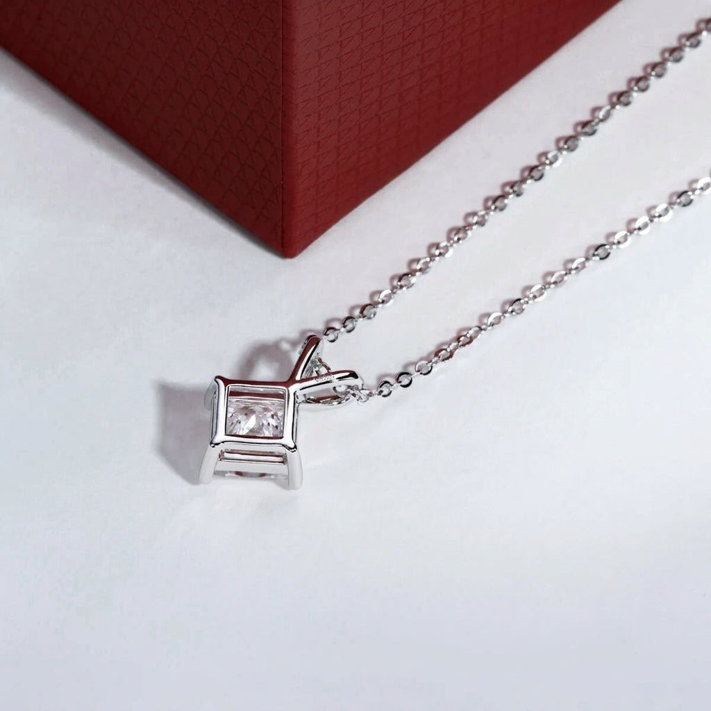 Princesse Moissanite Necklace
