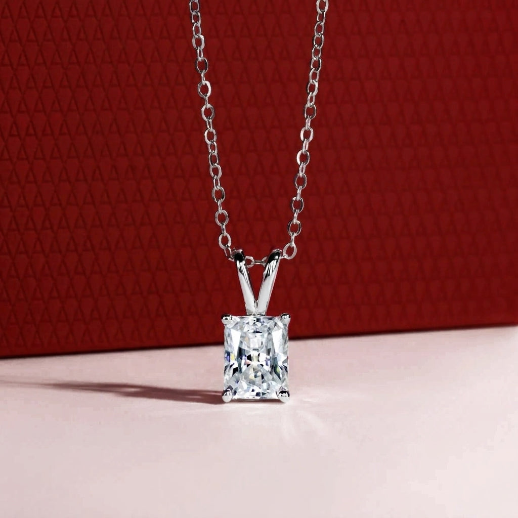 Radiant Moissanite Necklace