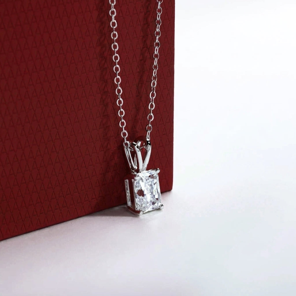 Radiant Moissanite Necklace