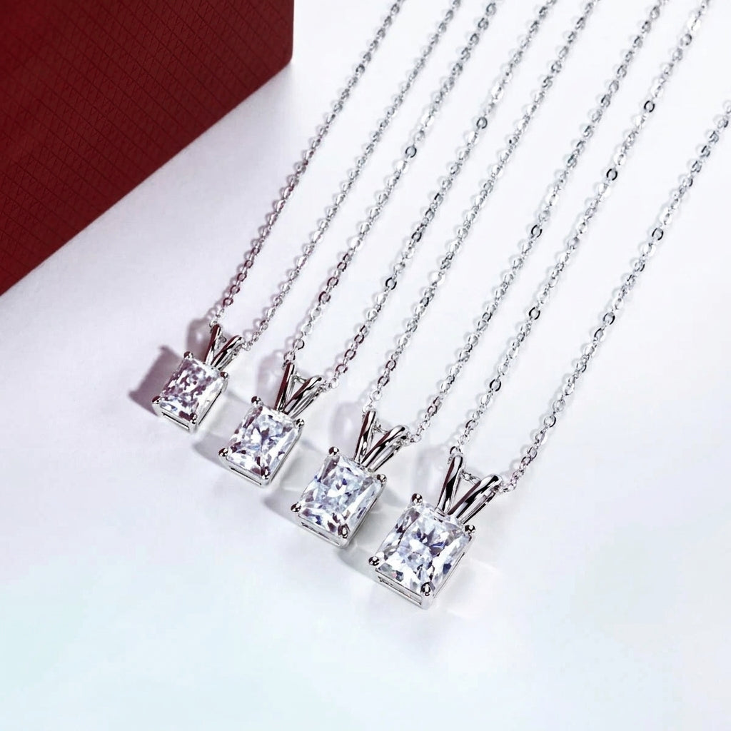 Radiant Moissanite Necklace