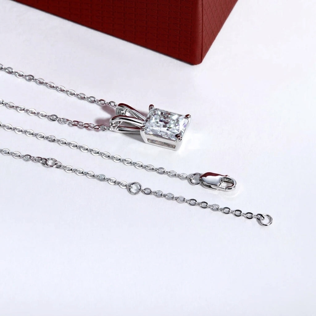 Radiant Moissanite Necklace