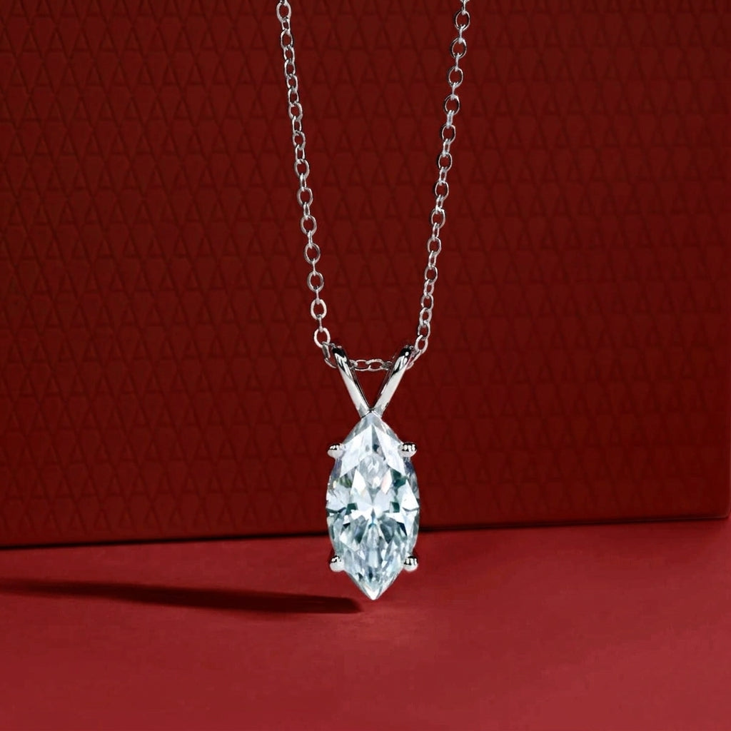 Marquise Moissanite Necklace