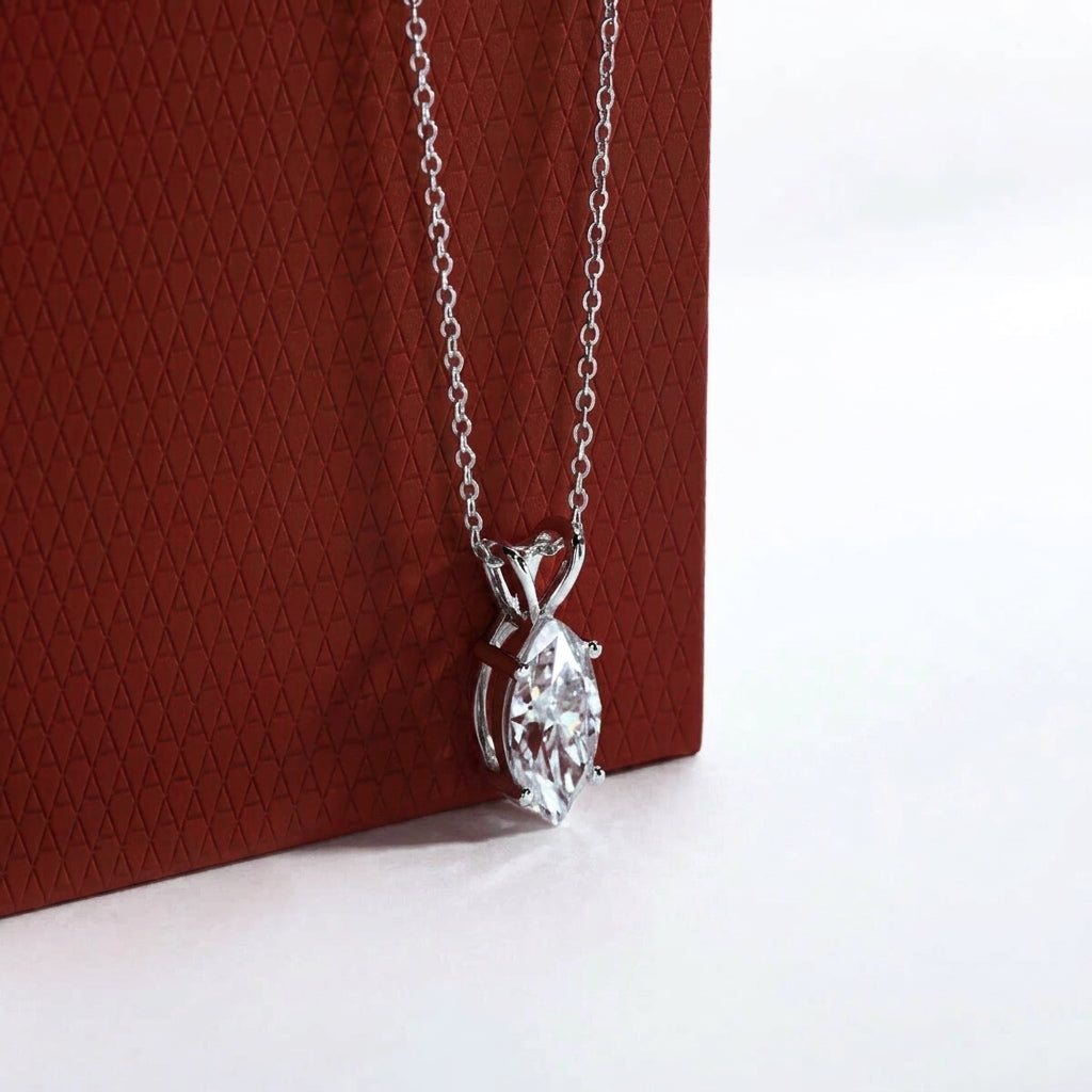 Marquise Moissanite Necklace