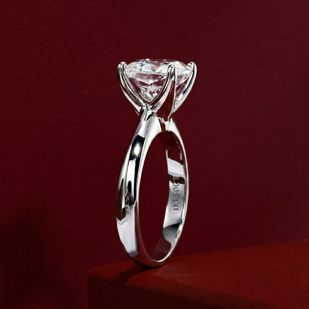 Céleste Cushion Moissanite Solitaire Ring