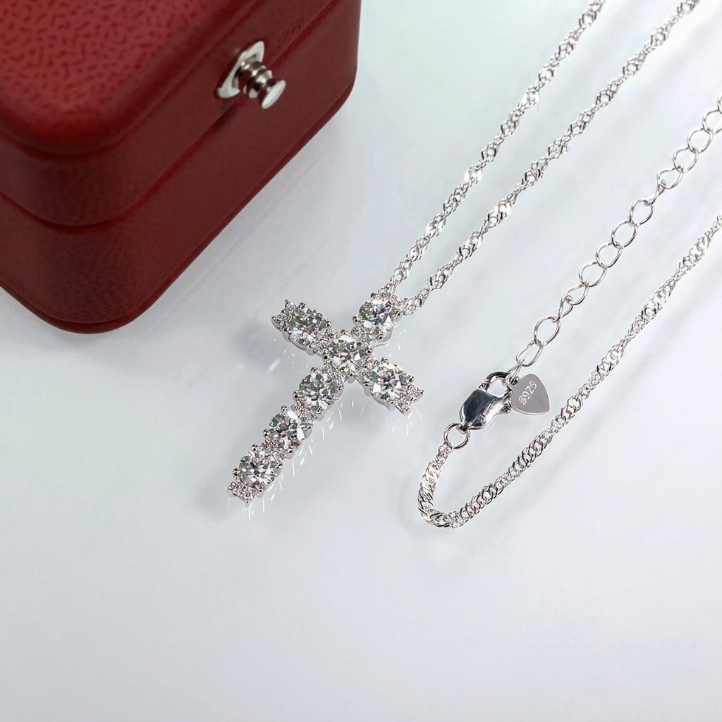 Croix Moissanite Necklace
