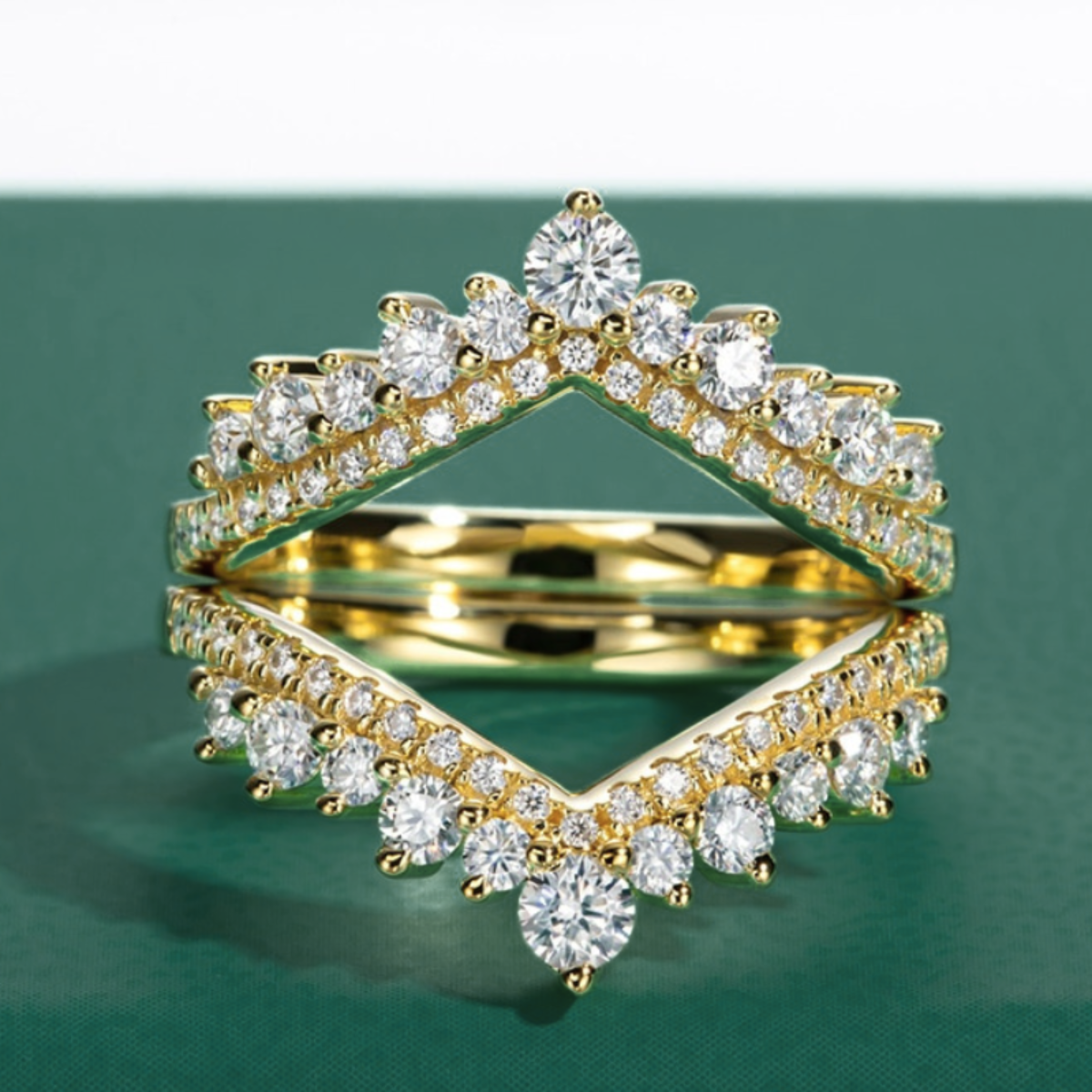 Half Imperial Moissanite Wedding Ring