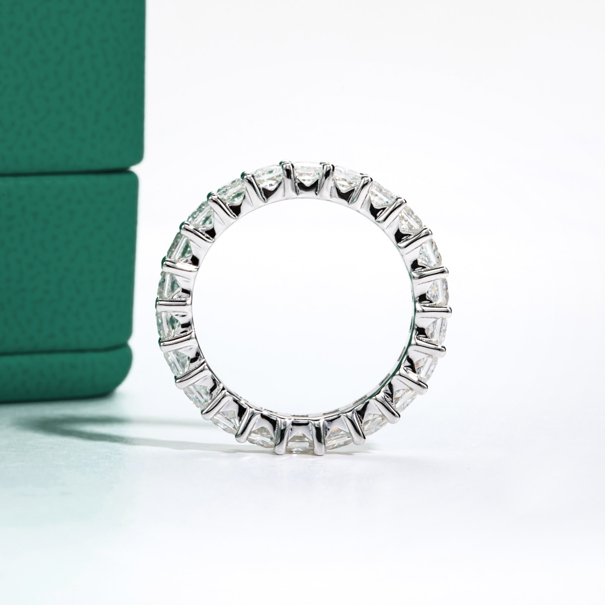 Princess Moissanite Wedding Ring
