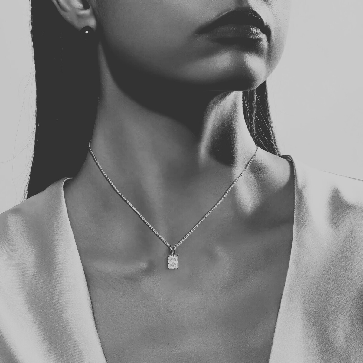 Radiant Moissanite Necklace