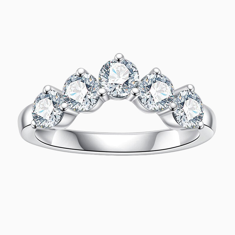 Union Moissanite Half Eternity Band