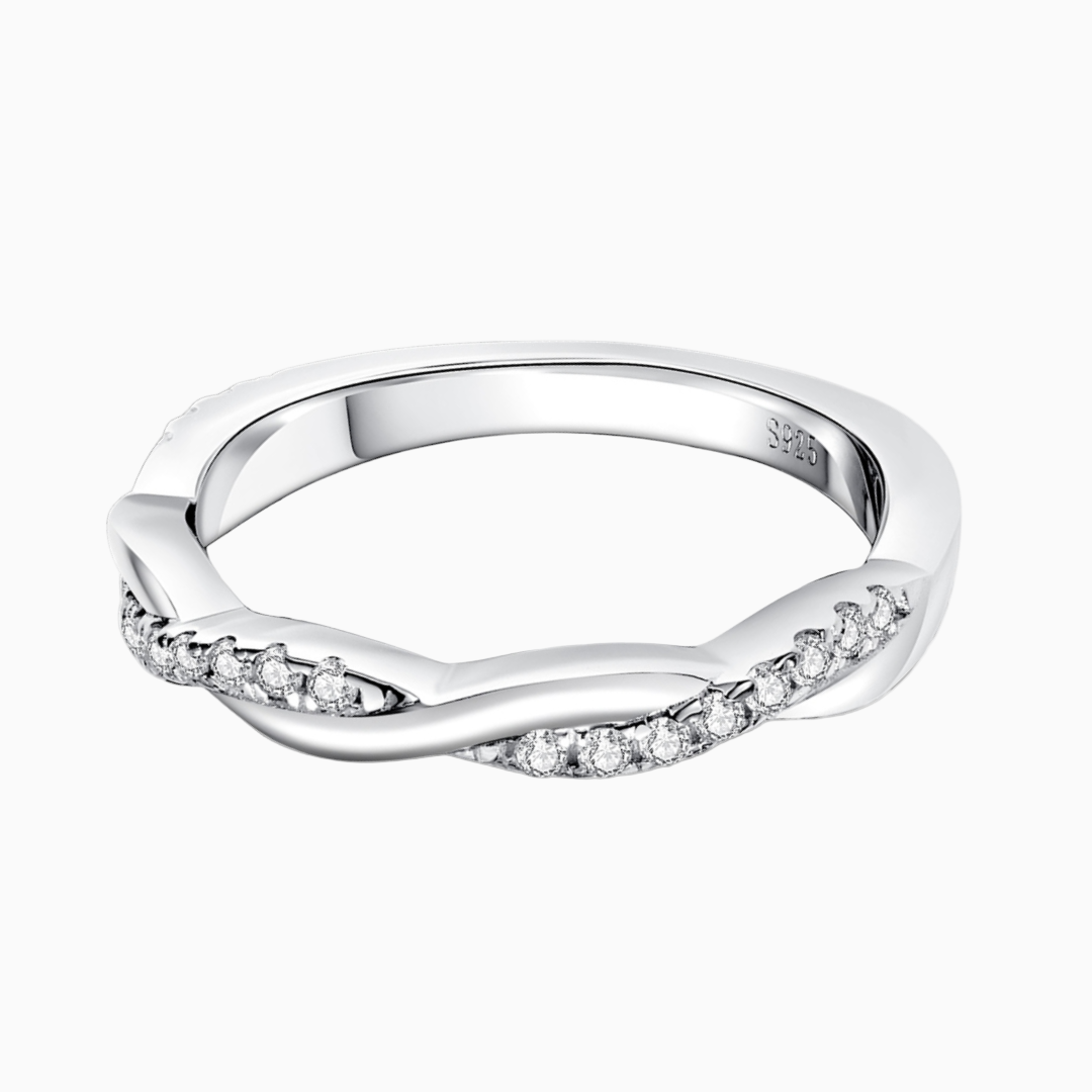 Croix Moissanite Half Eternity Band