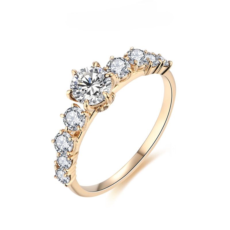 14k gold moissanite ring, elegant design with sparkling stones, ultimate luxury jewelry.