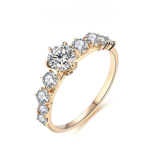 14k gold moissanite ring, elegant design with sparkling stones, ultimate luxury jewelry.