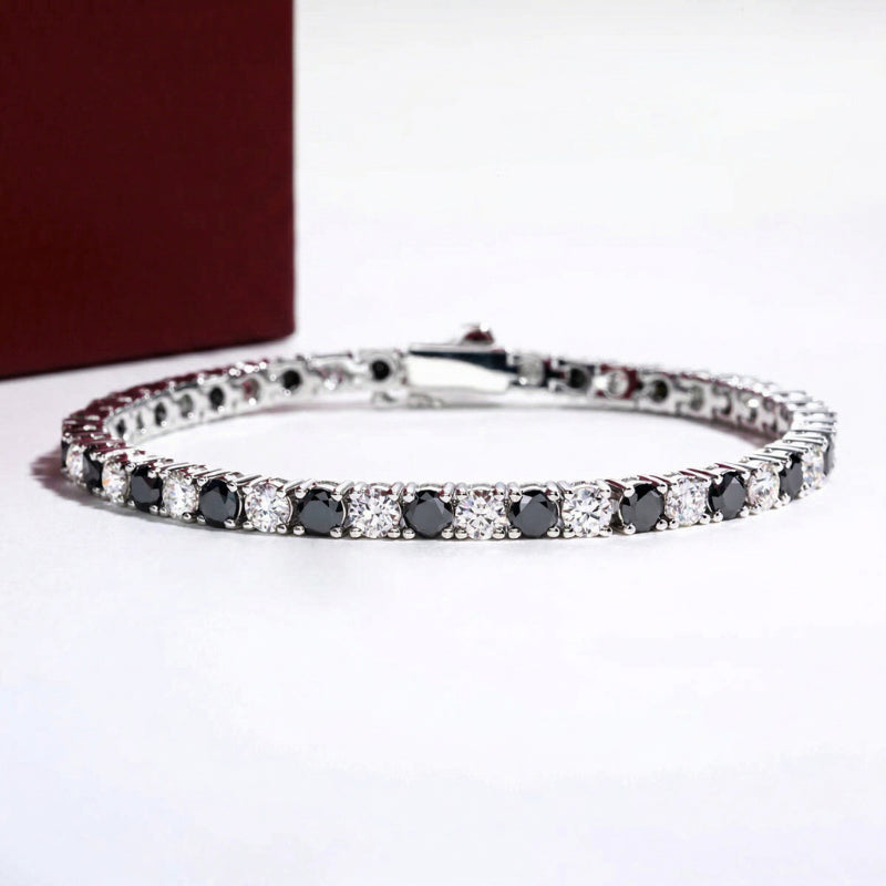 Riviera Noir & Blanc Moissanite Bracelet