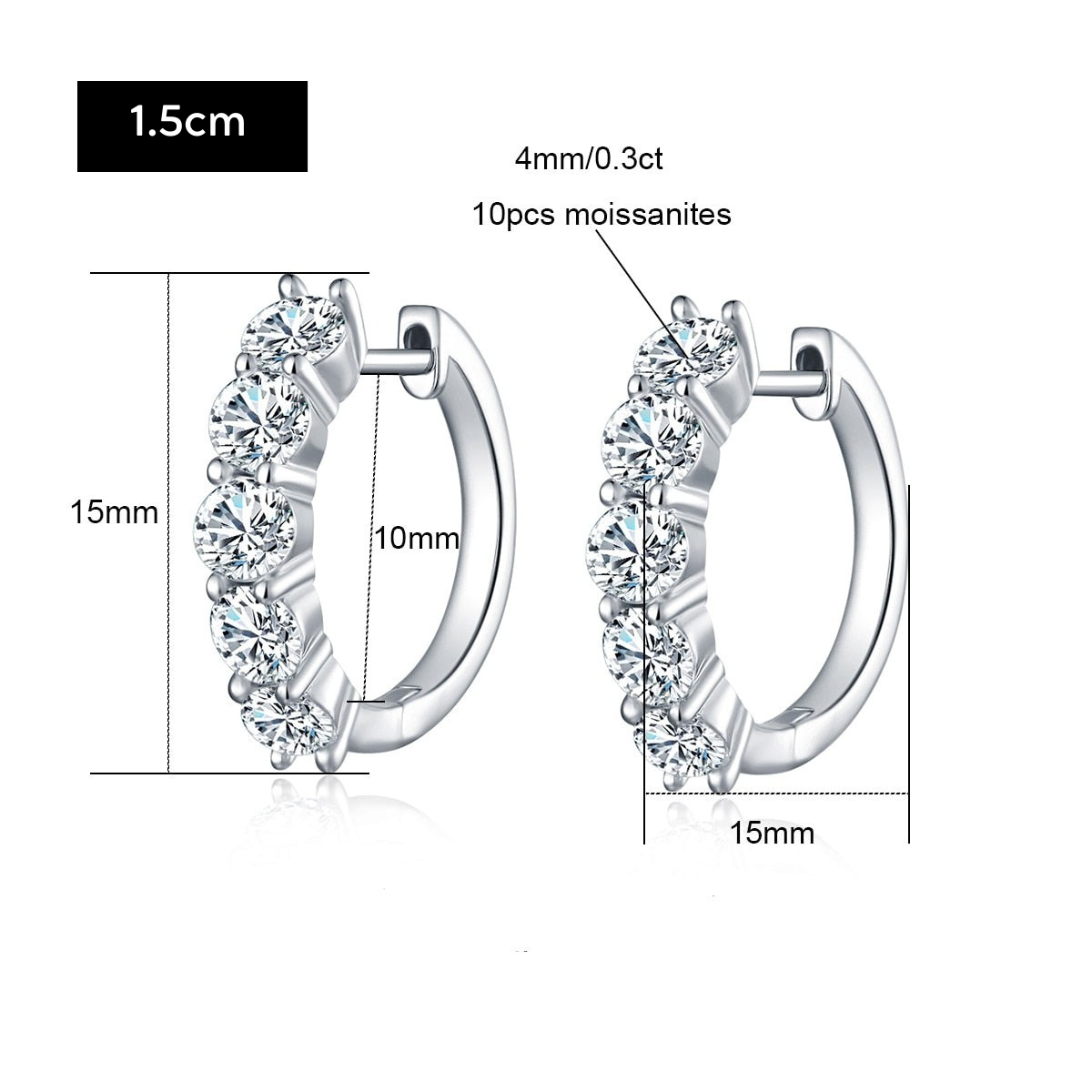 Cercle Clouté Moissanite Earrings