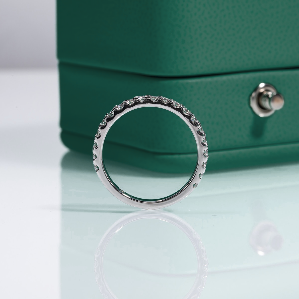 Moissanite Half Wedding Ring