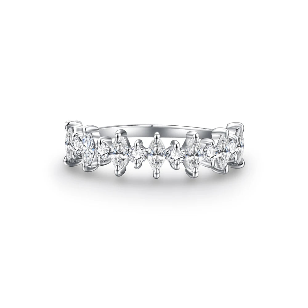 Moissanite Half Wedding Ring