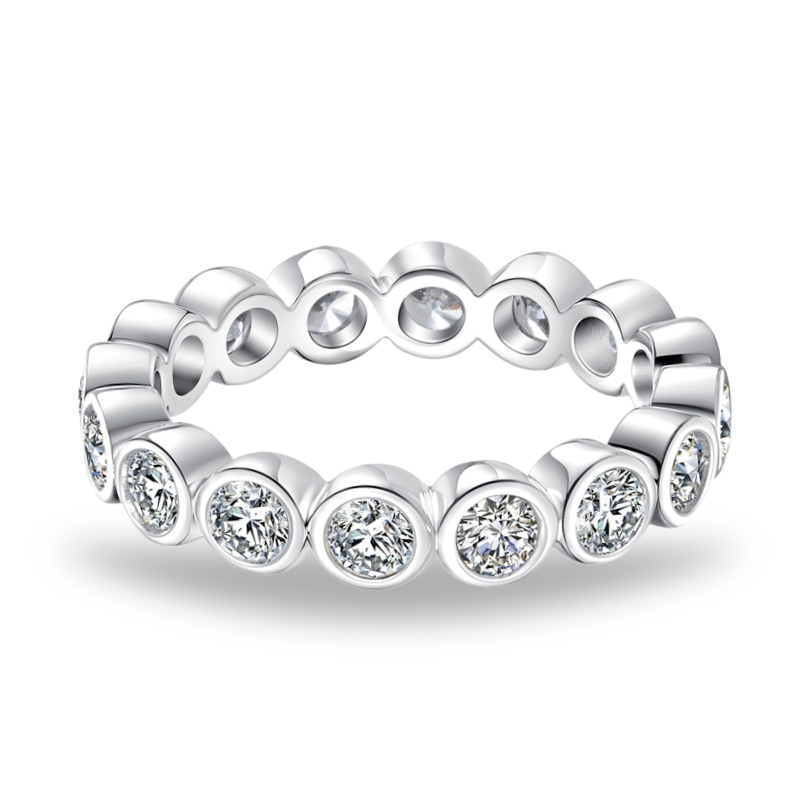 Moissanite Ball Wedding Ring 