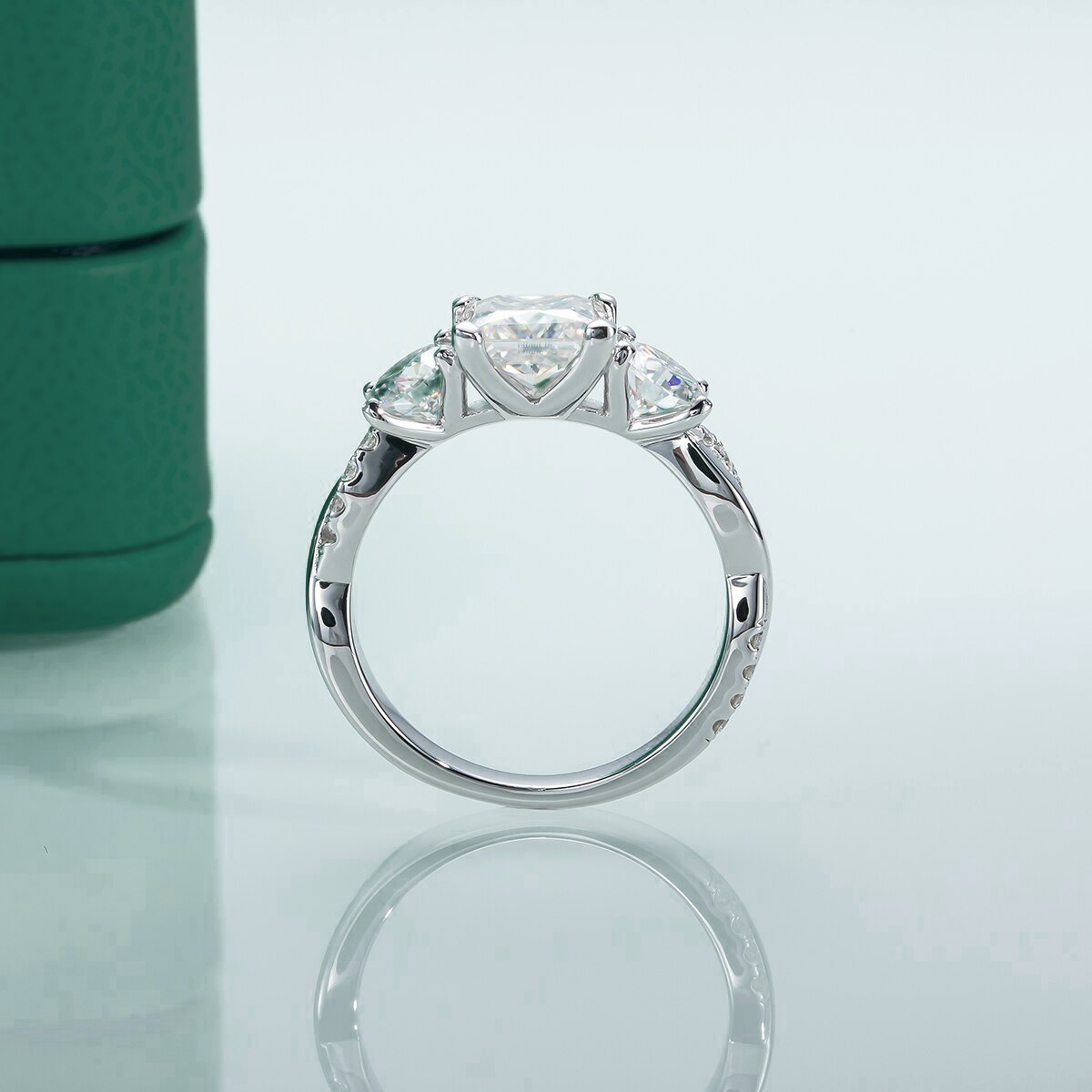 Cross Princess Moissanite Ring