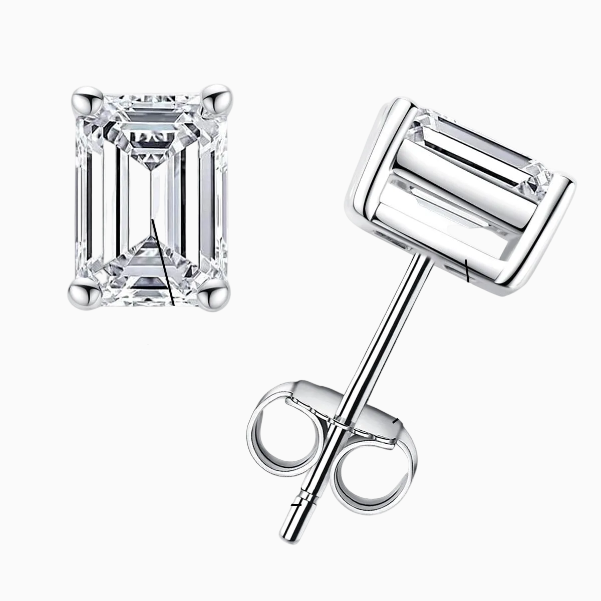 Émeraude Or 10k Moissanite Earrings