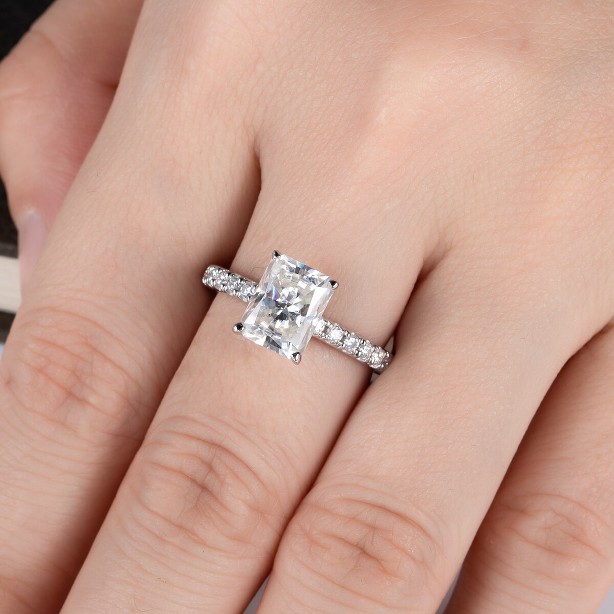 Promise Radiant Moissanite Ring 