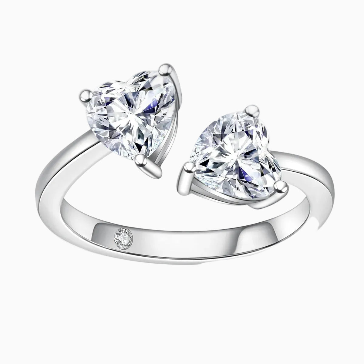 Roméo et Juliette Moissanite Ring