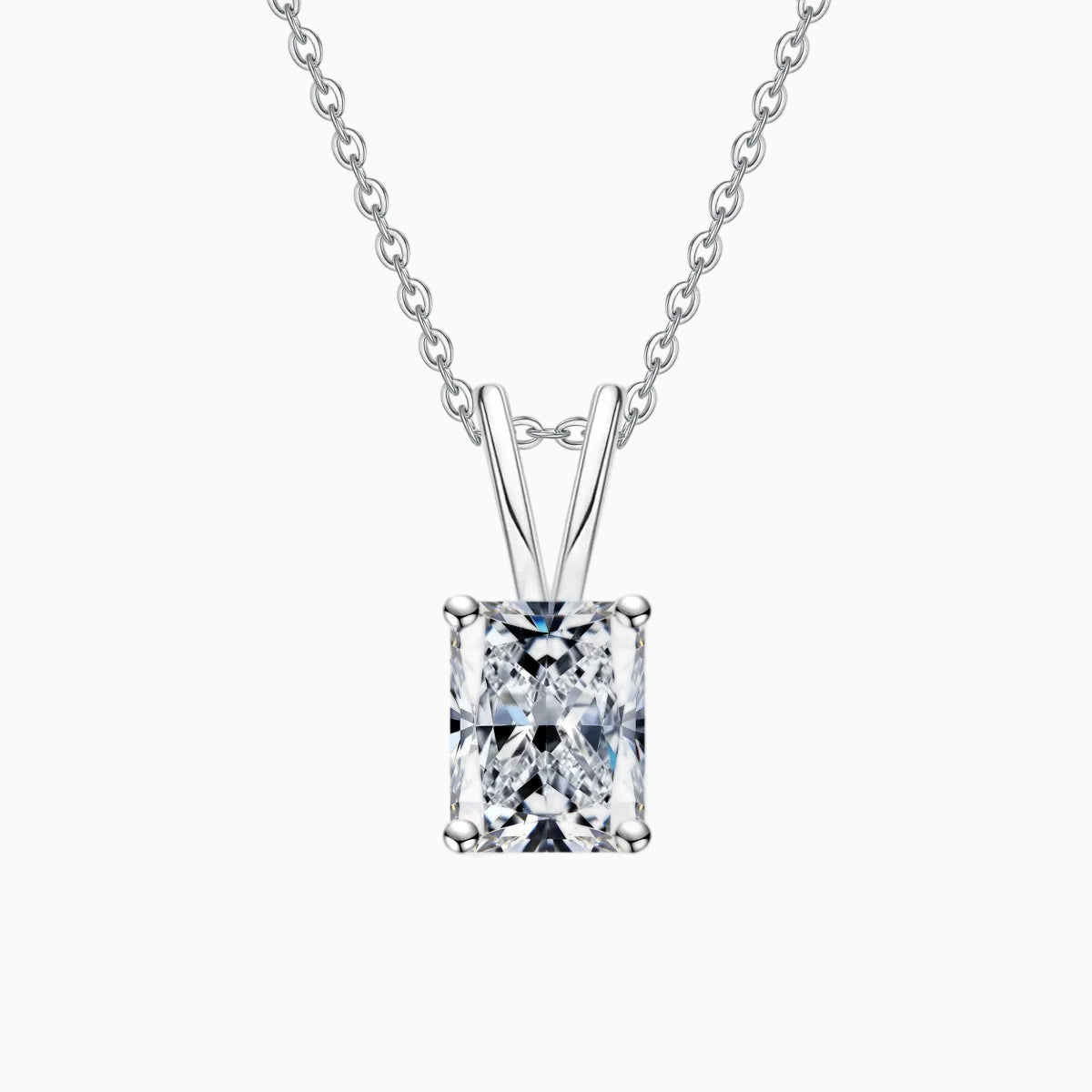 Radiant Moissanite Necklace
