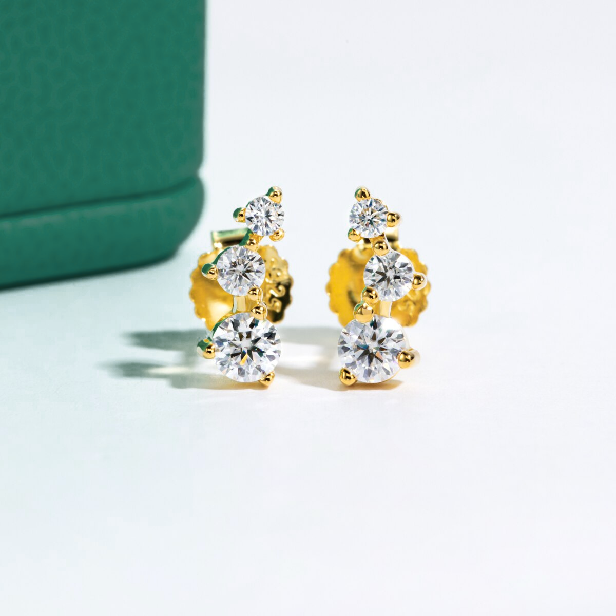 Moissanite Trio Earring