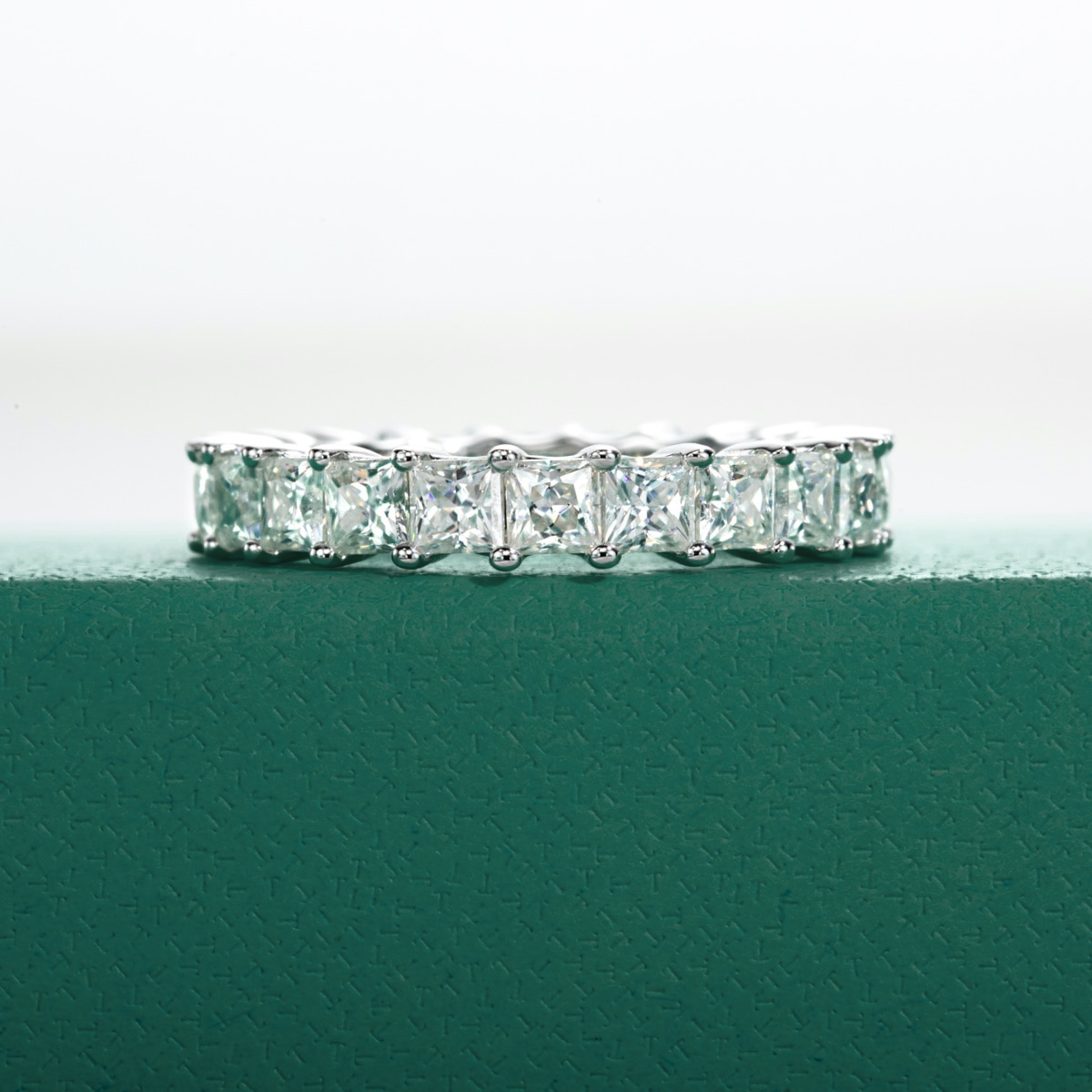 Princess Moissanite Wedding Ring
