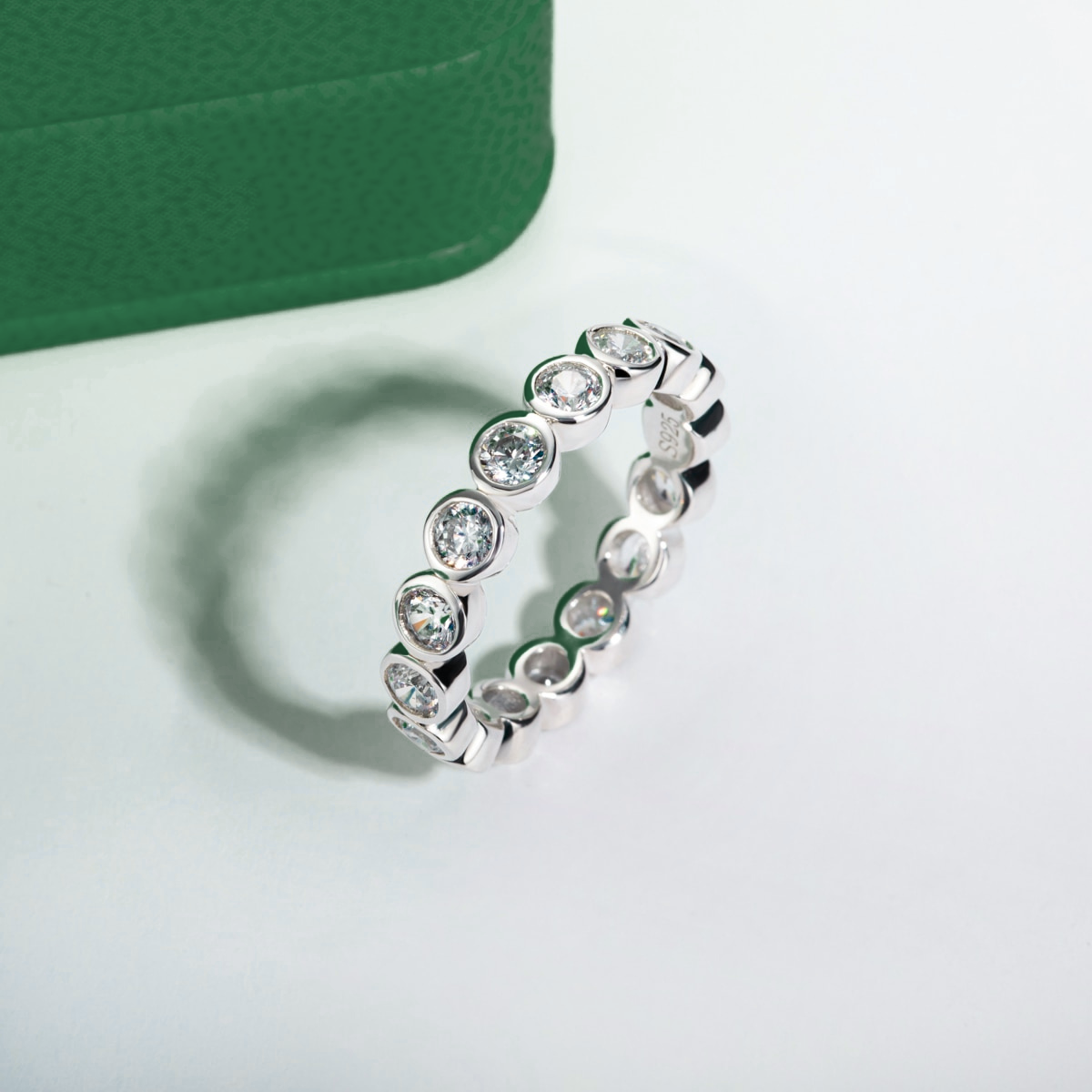 Moissanite Ball Wedding Ring 