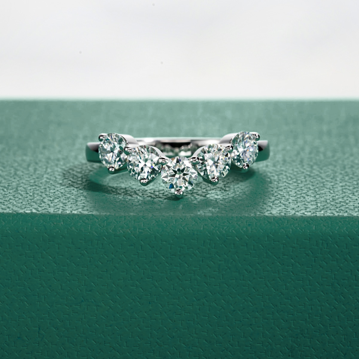 Union Moissanite Half Ring