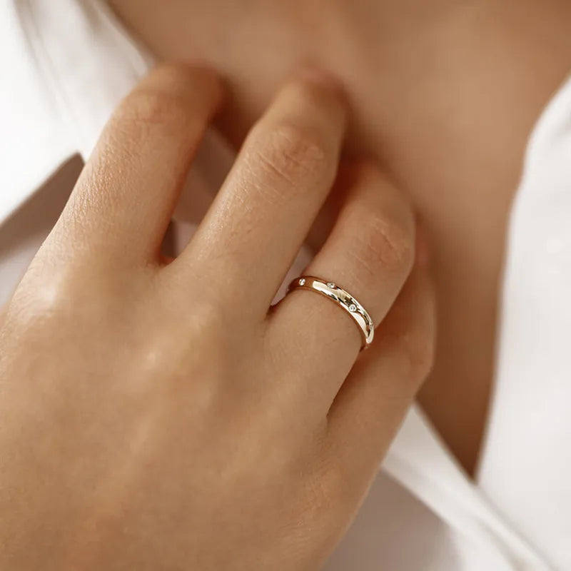 Wedding Ring, Silver Wedding Ring, Engagement Ring, Wedding Ring with Moissanite, Wedding Ring with Certified Moissanite