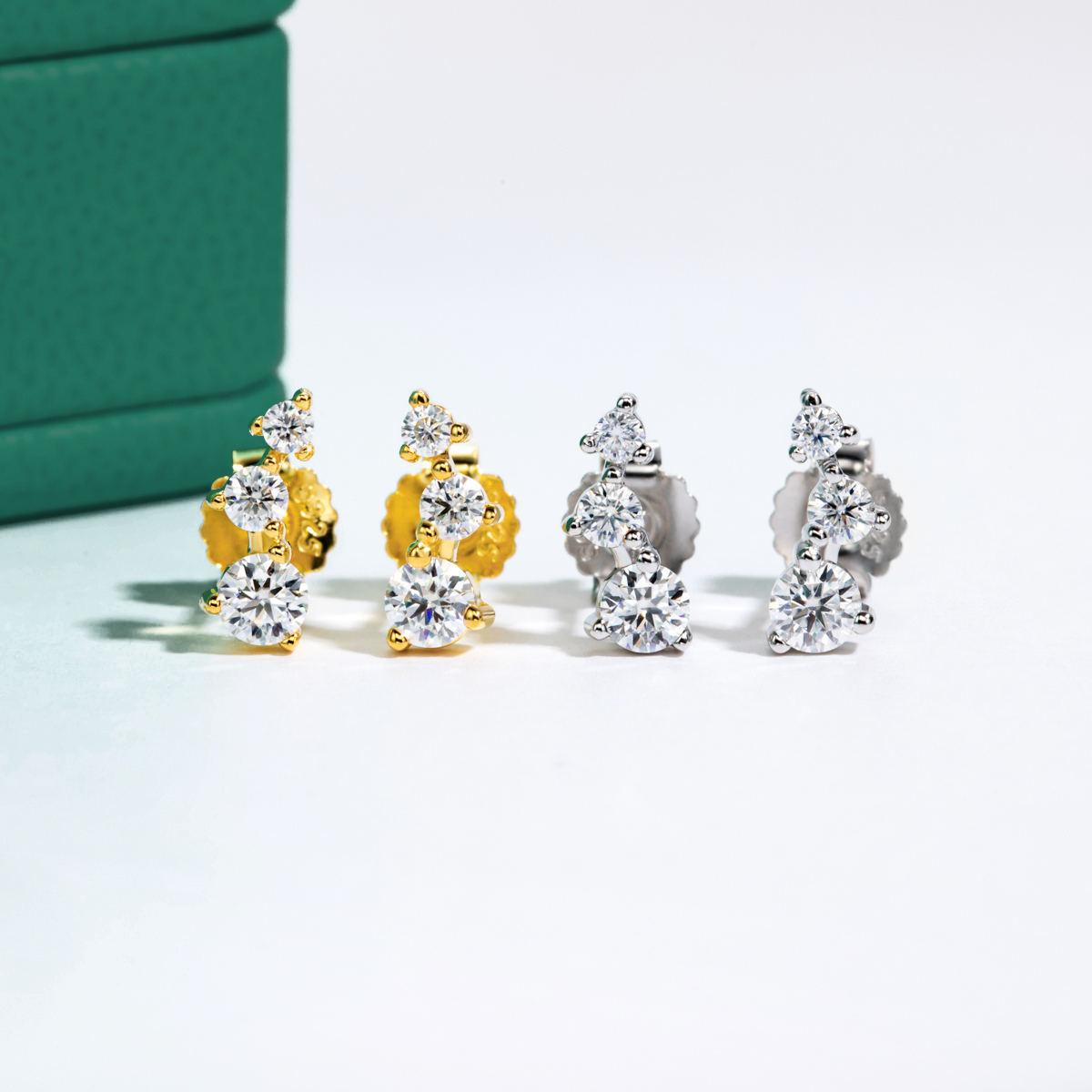 Moissanite Trio Earring