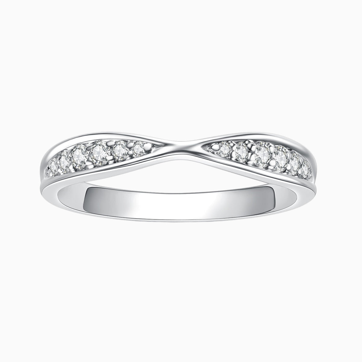 Infini Moissanite Half Eternity Band