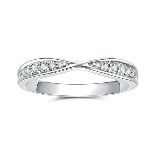 Infinity Moissanite Half Wedding Ring
