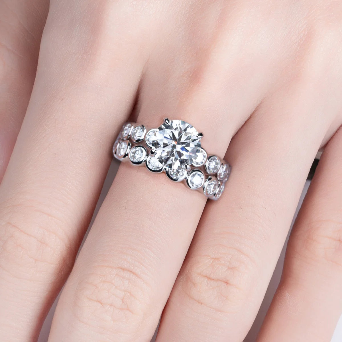Harmony Moissanite Half Wedding Ring 