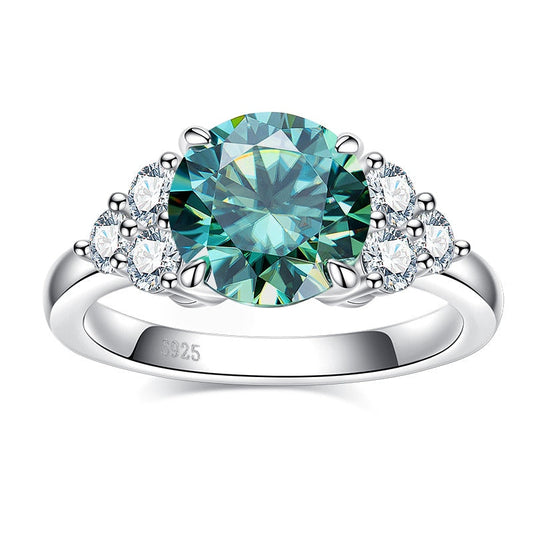 Luxury Green Moissanite Ring