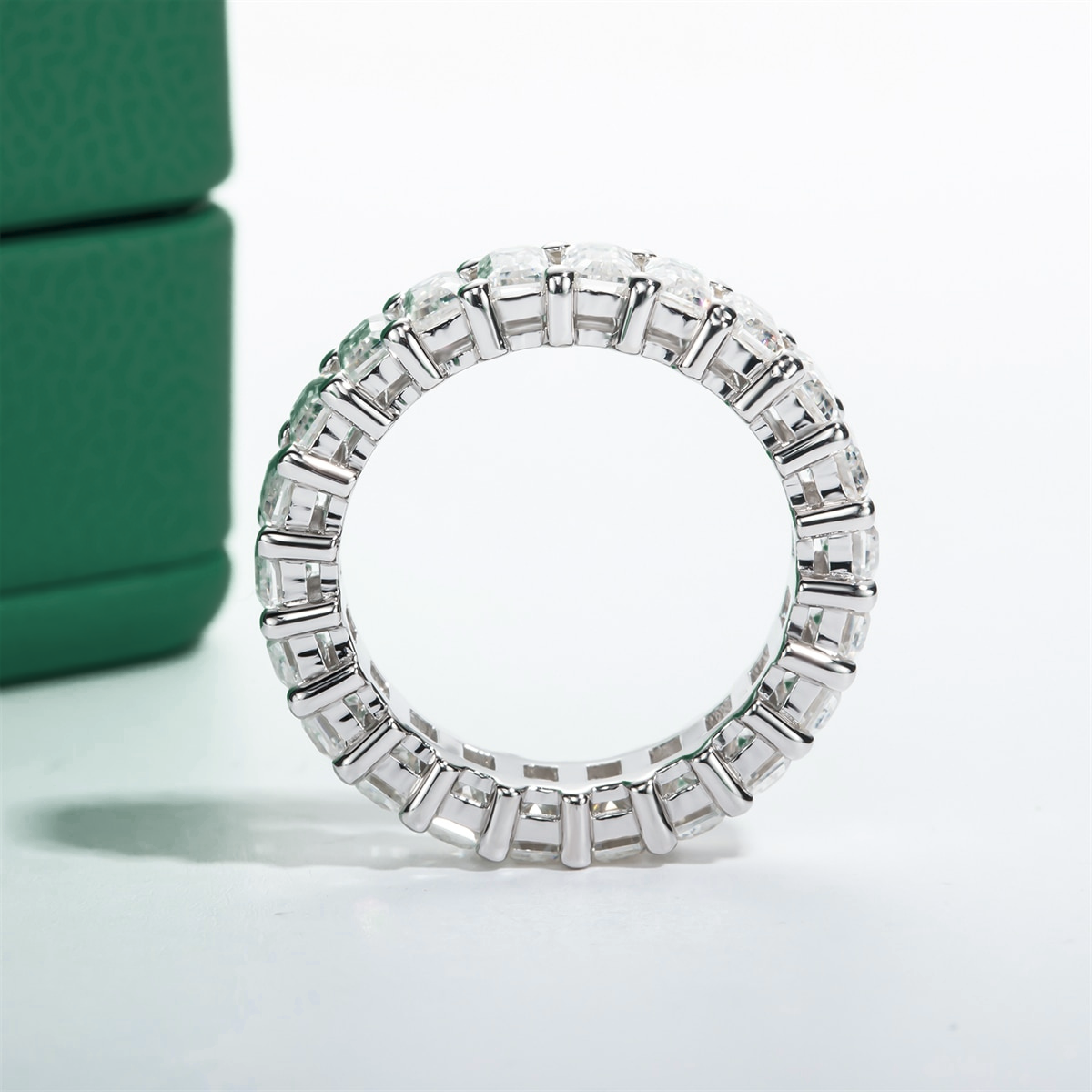 Cubic Moissanite Stones Wedding Ring