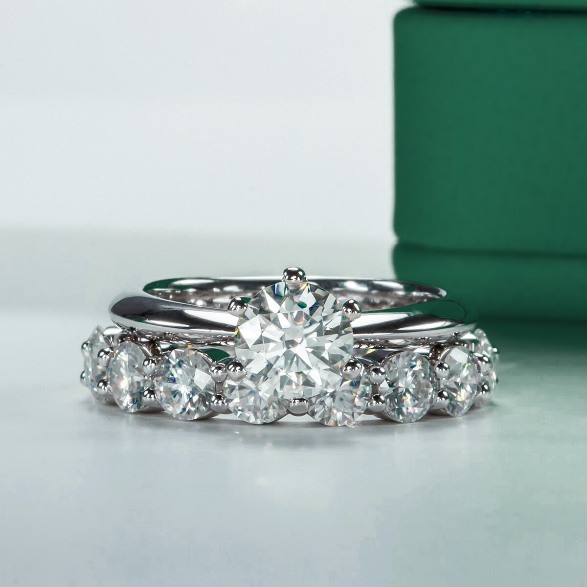 Galaxy Moissanite Wedding Ring