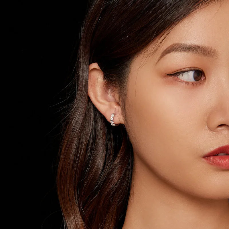 Moissanite Crown of Lights Earring