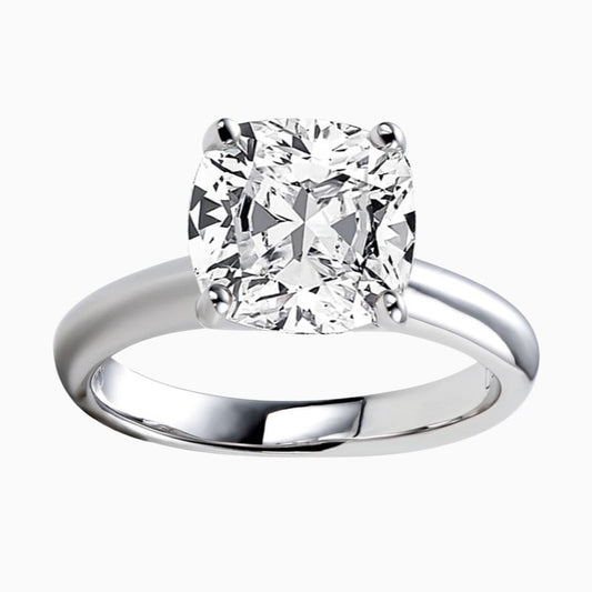 Solitaire Ring With Large Moissanite