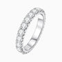 Aliança 200 Pontos Moissanite em Prata 925 com Ouro Branco 18K.