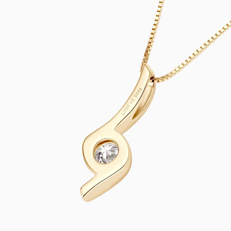 Harmony Moissanite Necklace in Silver