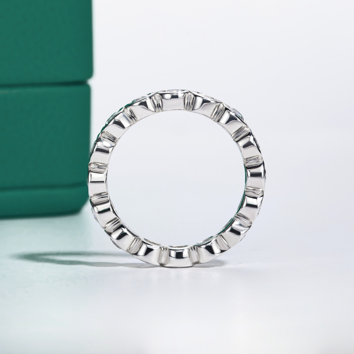 Moissanite Ball Wedding Ring 