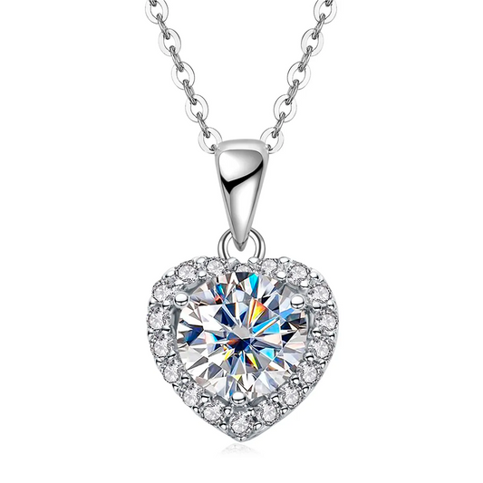Moissanite Studded Love Point Necklace