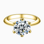 Gold Moissanite Solitaire Ring