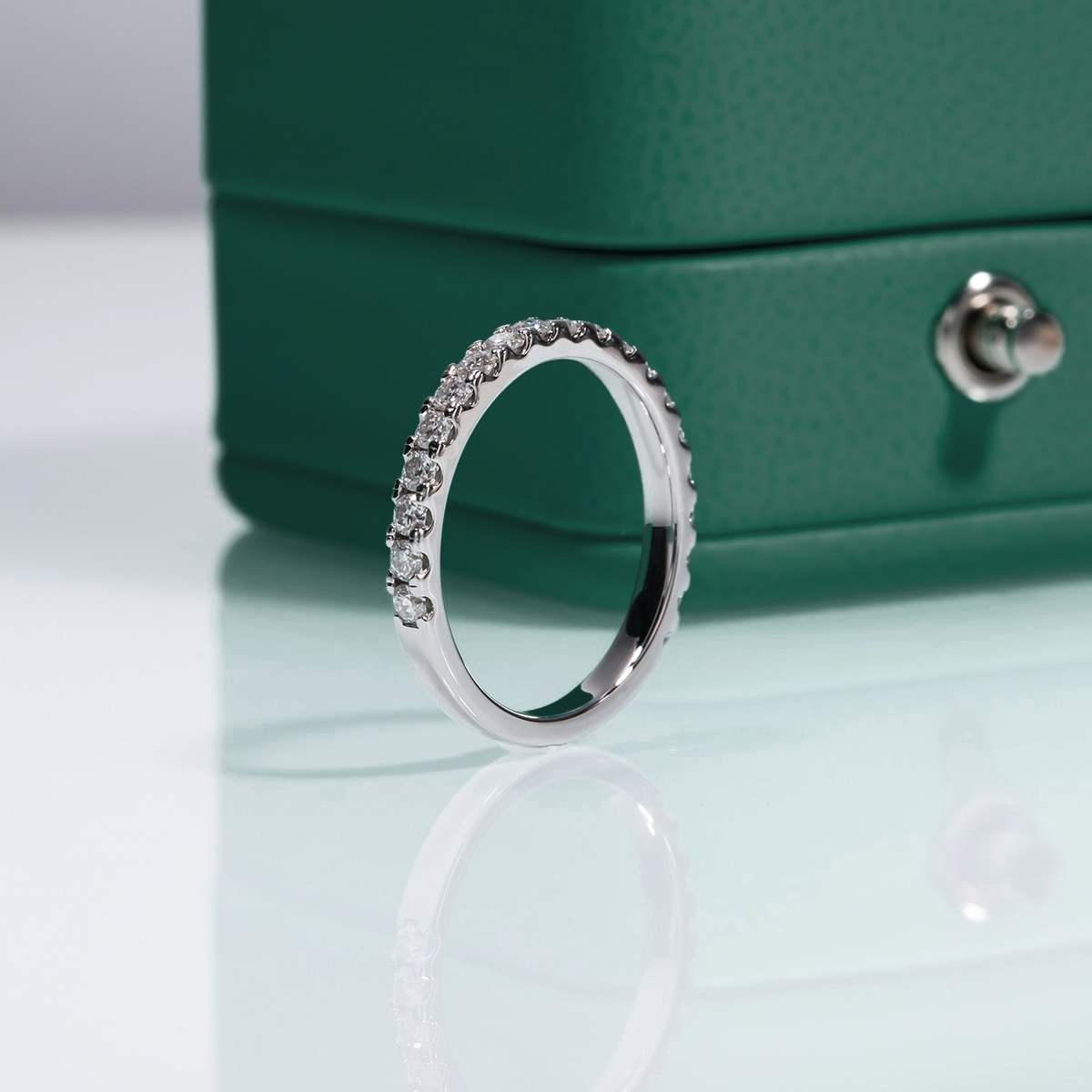 Moissanite Half Wedding Ring